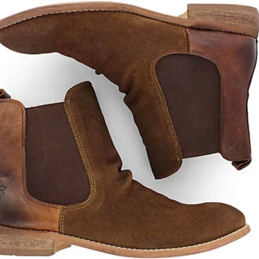 ROAN by Bed Stu MADDIE Brown Suede Leather Chelsea Boots! Hand Finished Sz 9 - Picture 9 of 9